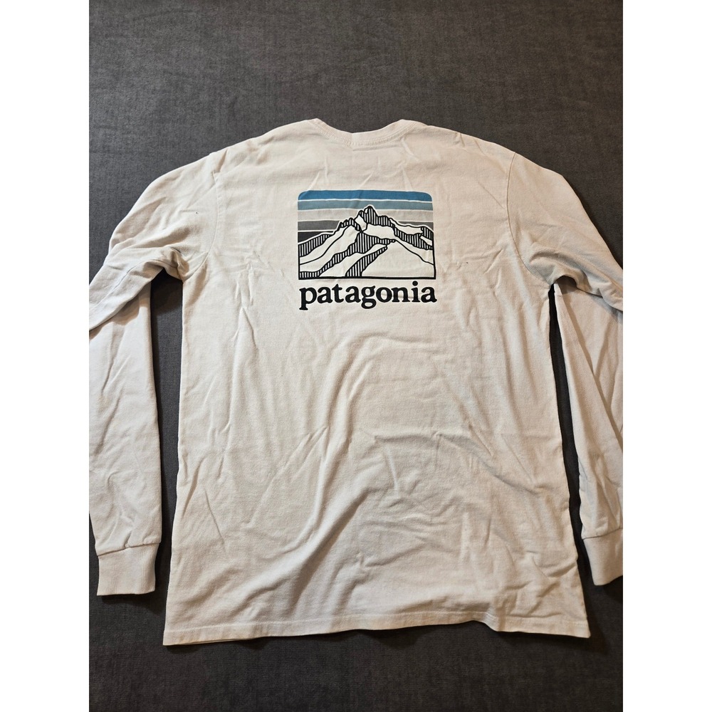 Vtg Patagonia Mens Small Ski Sports Long Sleeve T-Shirt Logo Spellout